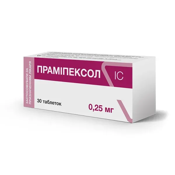 Праміпексол ІС таблетки 0,25 мг блістер №30
