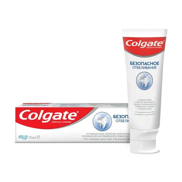 Зубна паста Colgate безпечне відбілювання 75 мл