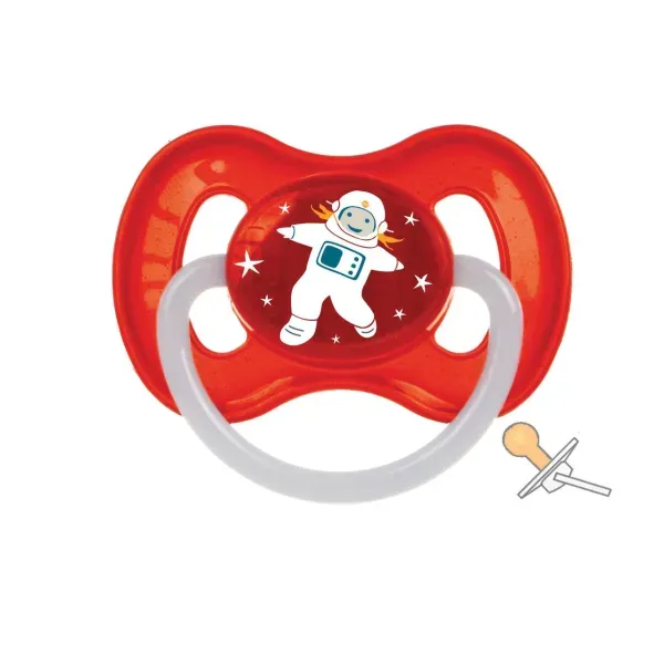 Пустушка Canpol Babies 23/221 0-6 м space red латексна кругла