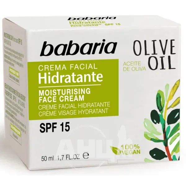 Крем для обличчя Babaria оливка SPF15 50 мл