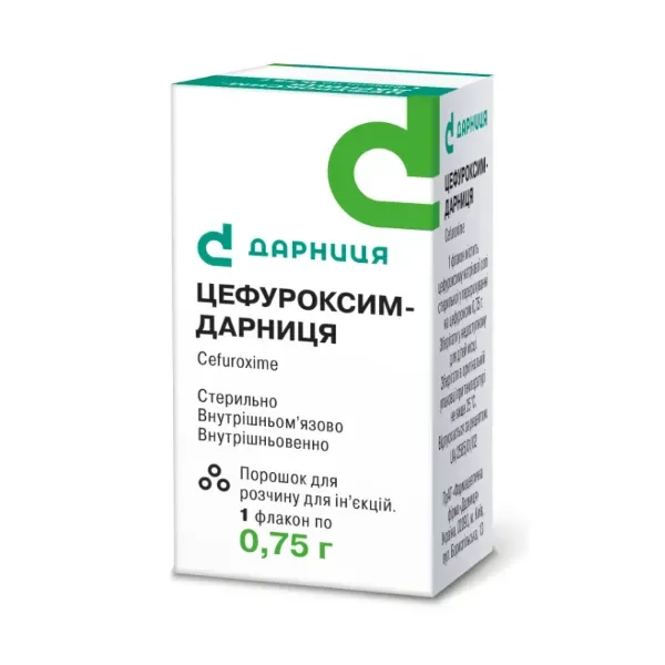 Цефуроксим-Дарниця порошок для розчину для ін'єкцій 750 мг №1