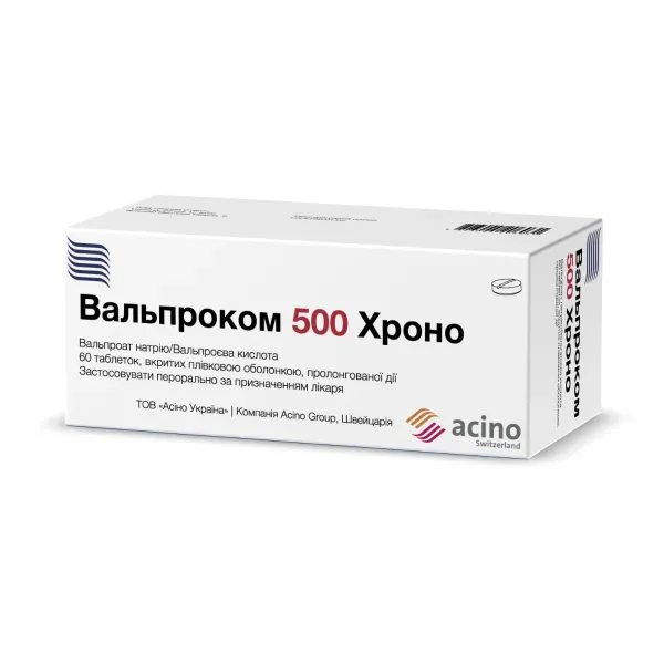 Вальпроком хроно таблетки 500 мг №60