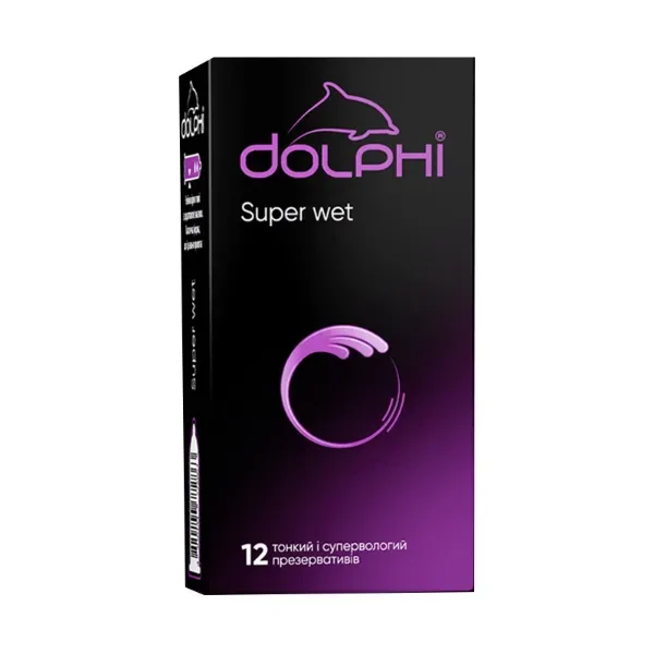 Презервативы Dolphi Super Wet тонкие с обильной смазкой №12