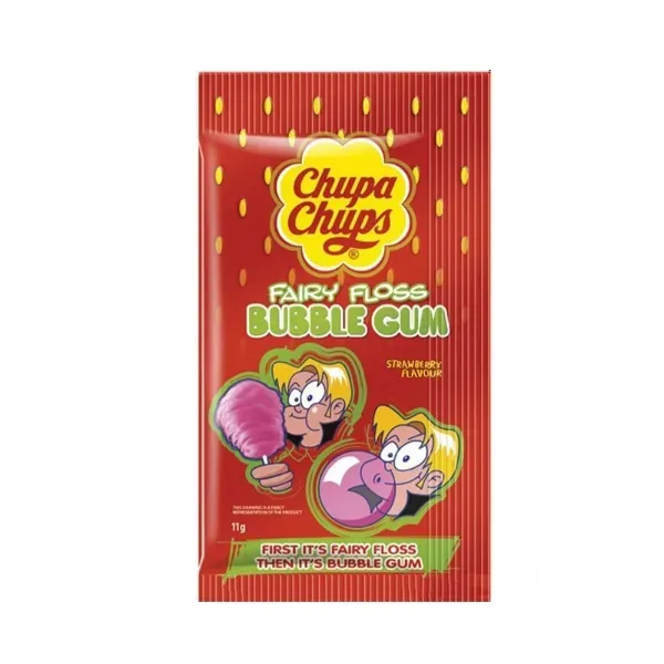 Жевательная резинка со вкусом клубники Big Babol Chupa Chups упаковка 11 г