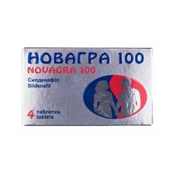 Новагра 100 таблетки покрытые пленочной оболочкой 100 мг №4
