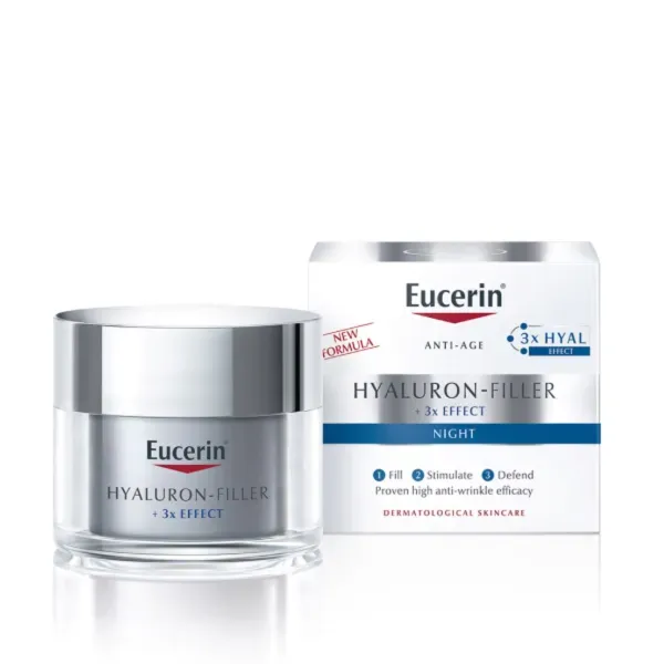 Гіалурон-філлер крем проти зморшок Eucerin нічний для усіх типів шкіри 50 мл
