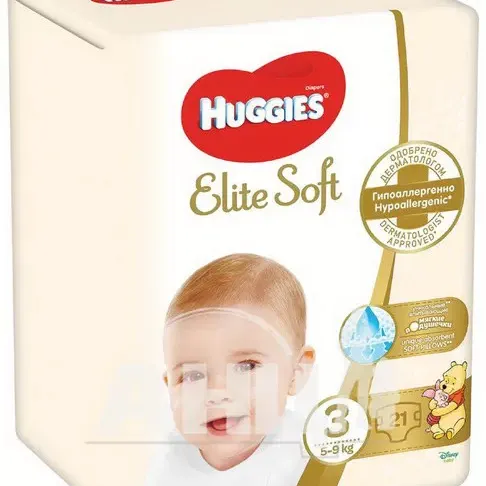 Подгузники детские гигиенические Huggies Elite Soft 3 (5-9кг) №21