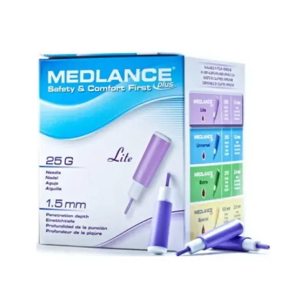 Ланцет Medlance plus Lite фиолетовый 1,5мм №200