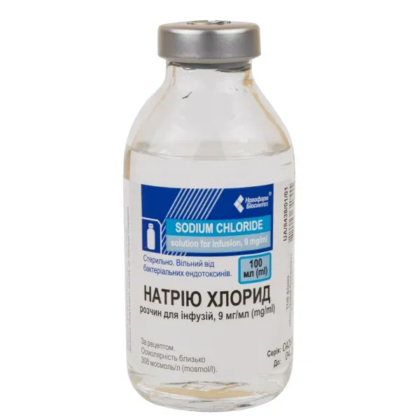 Натрия хлорид раствор для инфузий 0,9 % бутылка 100 мл