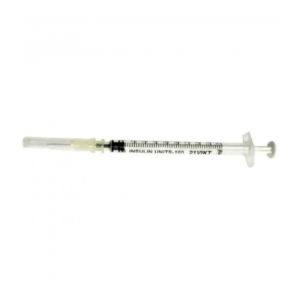 Шприц трехкомпонентный инсулиновый 21 Vikt 1 мл со съемной иглой 30 G (0,3 мм х 13 мм) №1