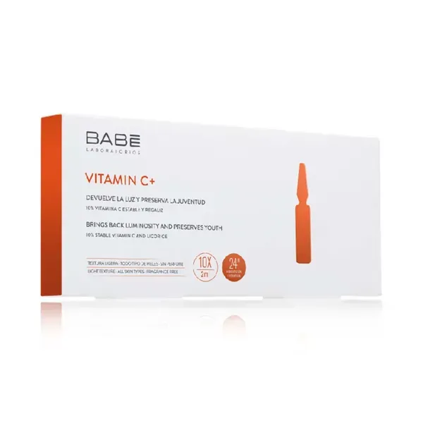 Ампулы-концетрат Babe Laboratorios Vitamin C+ для депигментации с антиоксидантным эффектом 2мл №10