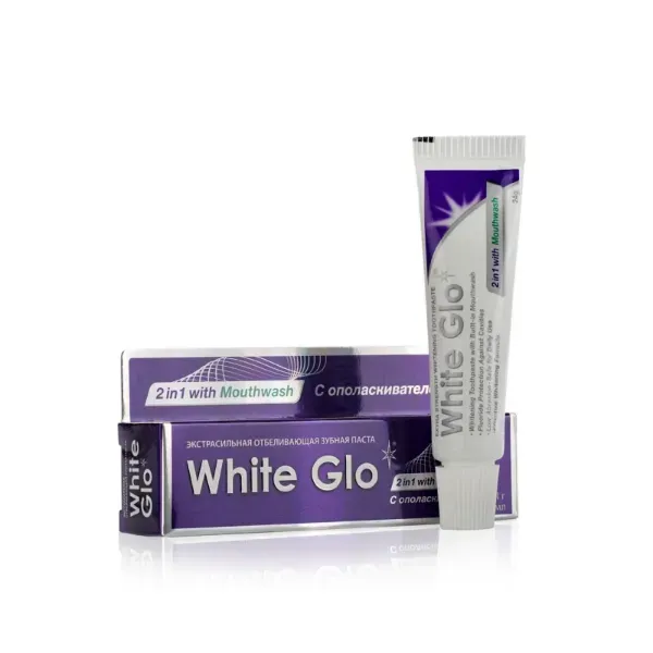 Зубная паста White Glo отбеливающая с ополаскивателем 2в1 100 г