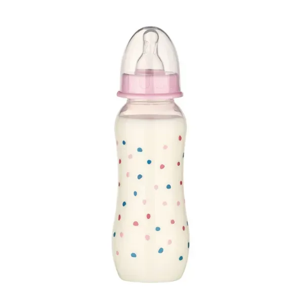 Бутылочка Baby-Nova пластиковая розовая 240 мл