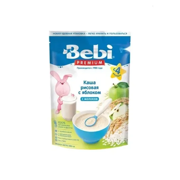 Сухая молочная каша Bebi Premium Рисовая с яблоком 200 г