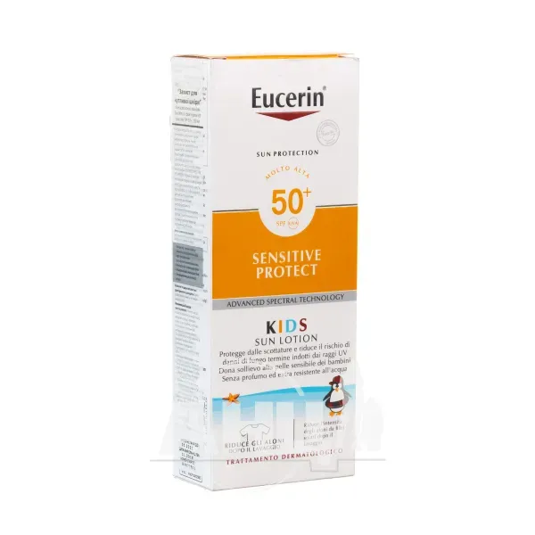 Солнцезащитный лосьон Eucerin для детей защита для чувствительной кожи SPF 50+ 150 мл