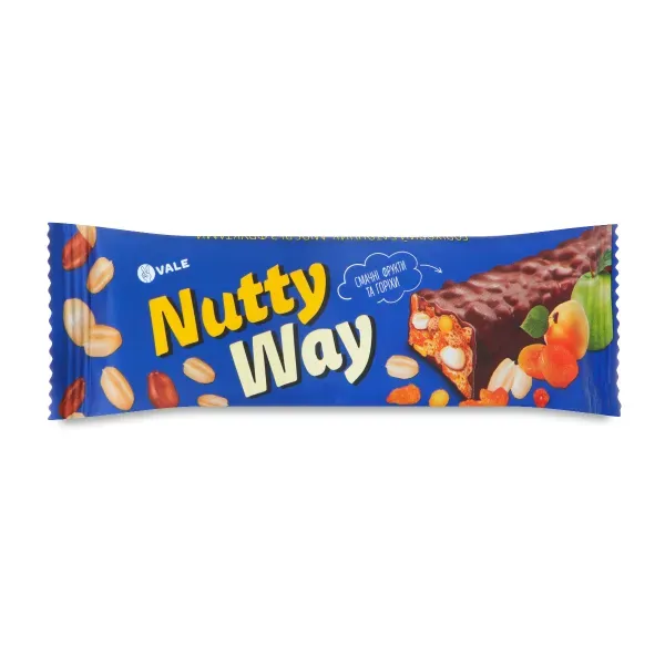 Батончик-мюсли Nutty Way ореховый с фруктами глазированный 40 г