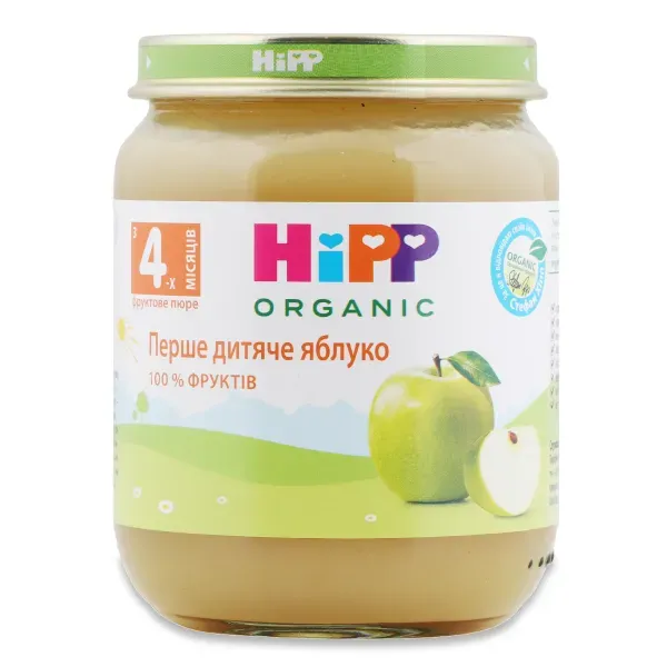 Пюре фруктове HiPP перше дитяче яблуко з 4 місяців 125 г