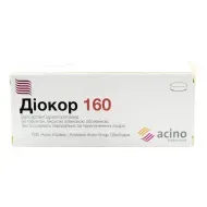 Диокор 160 таблетки покрытые пленочной оболочкой блистер №90