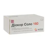 Диокор Соло 160 таблетки покрытые пленочной оболочкой 160 мг блистер №90