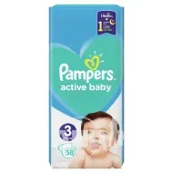 Підгузки дитячі Pampers Active Baby-Dry Midi 3 №58