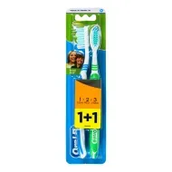 Зубная щетка Oral-B 1 - 2 - 3 Natural Fresh 40 средней жесткости 2 штуки