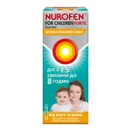 Нурофєн для дітей форте суспензія оральна 200 мг/5 мл флакон з апельсиновим смаком 100 мл