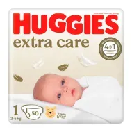 Підгузки дитячі гігієнічні Huggies Extra Care (Elite Soft) розмір 1 №50