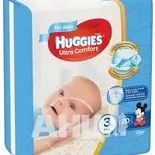 Підгузки дитячі гігієнічні Huggies Ultra Comfort 3 boy №20