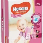 Підгузки дитячі гігієнічні Huggies Ultra Comfort 4 girl №17