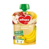 Пюре дитяче фруктове яблуко та банан Milupa з 6 місяців 80 г
