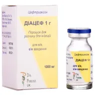 Диацеф 1 г порошок для раствора для инъекций 1000 мг флакон №1
