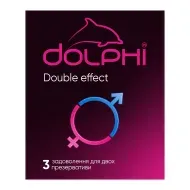 Презервативи Dolphi Double Effect з точками і ребрами №3