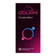 Презервативи Dolphi Double Effect з точками і ребрами №12