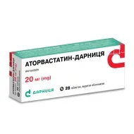 Аторвастатин-Дарниця таблетки 20 мг №28