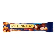 Шоколад молочный Millennium Golden Nut с начинкой и цельными лесными орехами 40 г