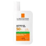 Солнцезащитный легкий флюид La Roche-Posay Антелиос UVMune 400 Oil Control SPF 50+ с матирующим эффектом для жирной чувствительной кожи лица 50 мл