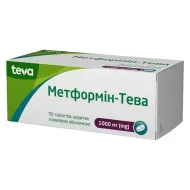 Метформін-Тева таблетки вкриті оболонкою 1000 мг №90
