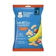 Кукурузные снеки Gerber с бананом и клубникой для детей с 7-ми месяцев 28 г