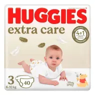Підгузки Huggies Extra Care Jumbo розмір 3 (6-10 кг) № 40