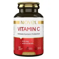 Витамины Novel Новел Витамин C 500 мг + Ацерола таблетки жевательные со вкусом вишни №60