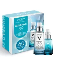 Набор Vichy Минерал 89 ежедневный гель-бустер для кожи лица 50 мл и Минерал 89 гель для увлажнения кожи вокруг глаз 15 мл