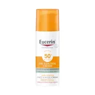 Сонцезахисний гель-крем для обличчя з тонуючим ефектом Eucerin Oil Control для комбінованої та проблемної шкіри з SPF 50+ відтінок світлий 50 мл