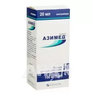 Азимед порошок для оральной суспензии 100 мг/5 мл флакон 20 мл