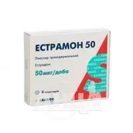 Естрамон 50 пластир трансдермальний 50 мкг/доба пакетик № 6
