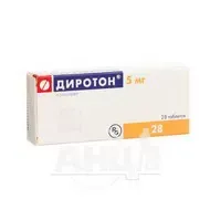 Диротон таблетки 5 мг блістер №28