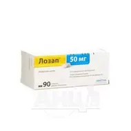 Лозап таблетки покрытые оболочкой 50 мг блистер №90