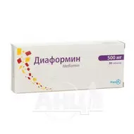 Диаформин таблетки 500 мг блистер №30