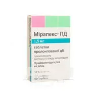 Мирапекс ПД таблетки пролонгированного действия 1,5 мг блистер №30