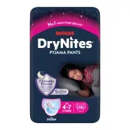 Подгузники-трусики Huggies DryNites для девочек 4-7 лет (17-30 кг) №10