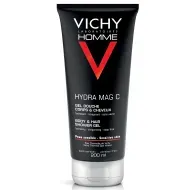 Тонізуючий гель для душу для тіла та волосся Vichy Homme Hydra MAG C 200 мл